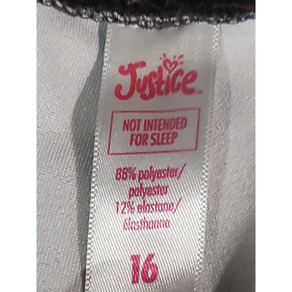 Justice Black Colorful Sprinkle Design STRONG Stretch Leggings | Size 16 - Picture 4 of 7